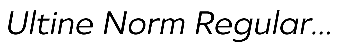 Ultine Norm Regular Italic